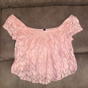 Light pink crop top